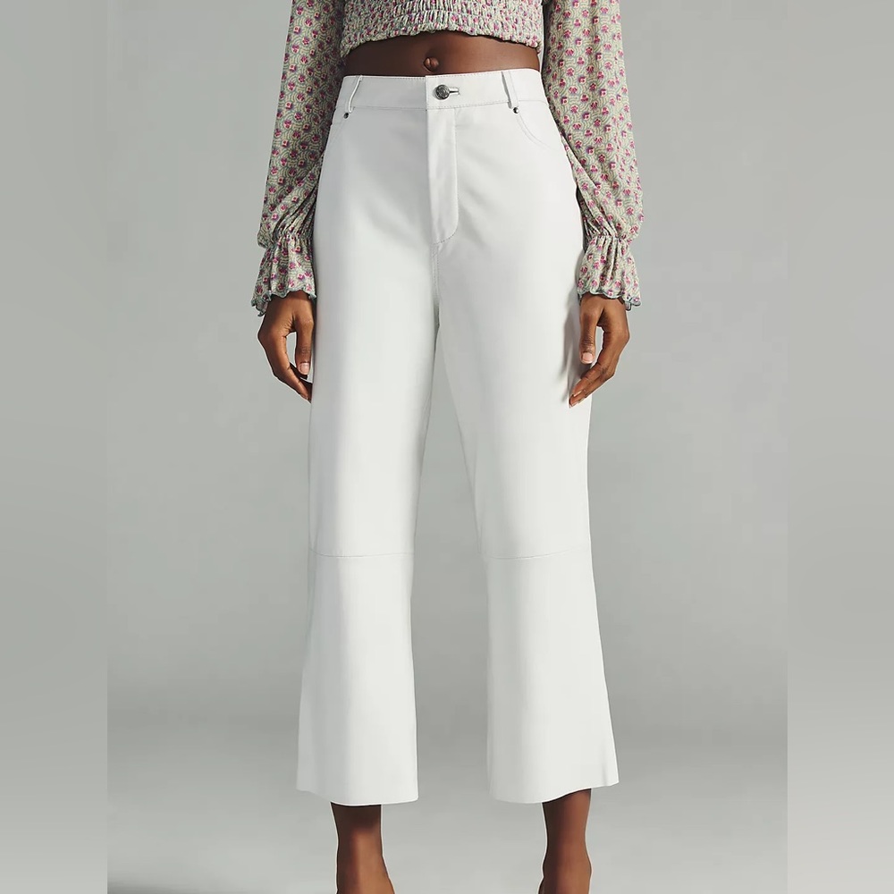 Walter Baker Venice Pant / Cropped White Lambskin